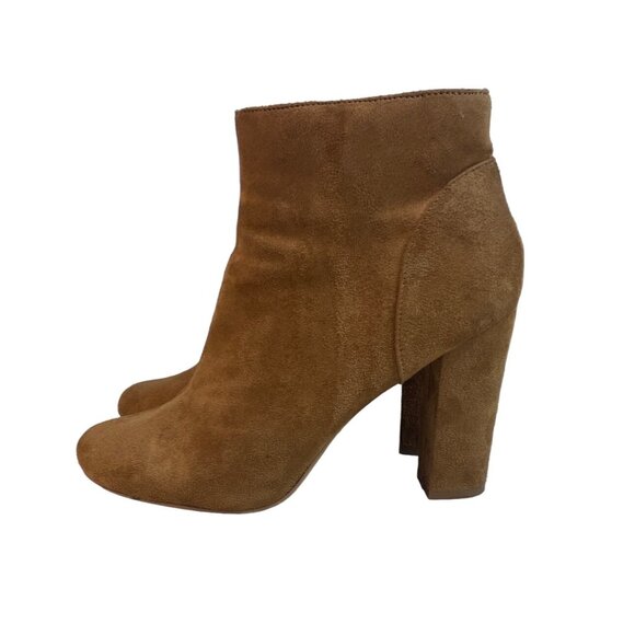 Daily Shoes Women's Brown Suede Bonnie Heeled Booties Sz 10 - Picture 6 of 11